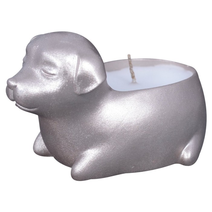 Свеча декоративная с подсвечником &quot;Собачка&quot; (12х7,5х7см) 