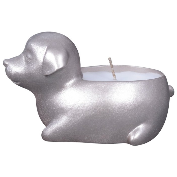 Свеча декоративная с подсвечником &quot;Собачка&quot; (12х7,5х7см) 