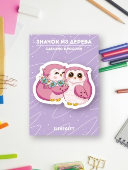 Значок ECO из дерева "SOVA friends"