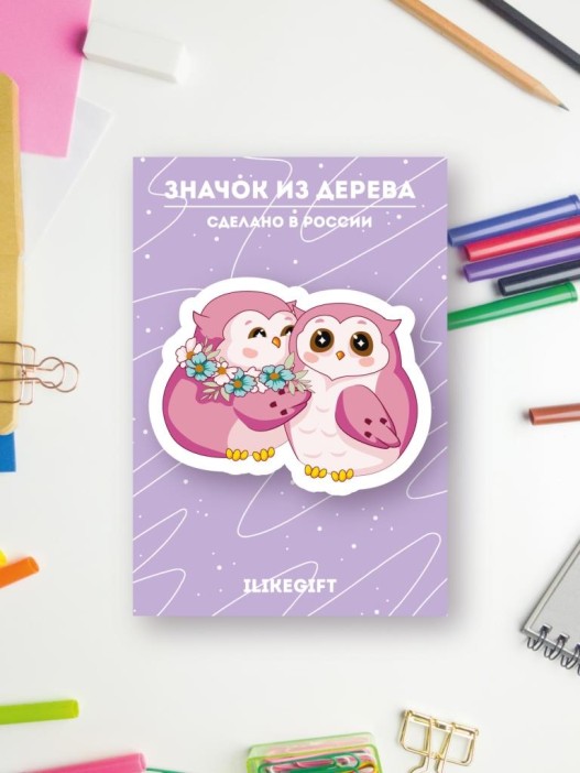 Значок ECO из дерева "SOVA friends" 