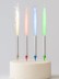 Тортовая свеча &quot;Multicolour Fountain&quot; красный, зеленый, синий, желтый (10см, 30сек, 4шт) 