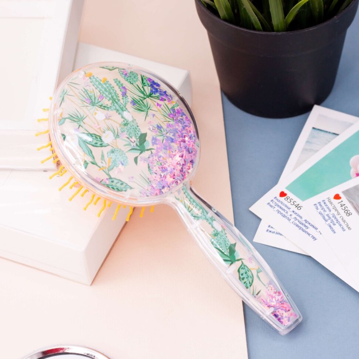 Расческа «Leaves», yellow 