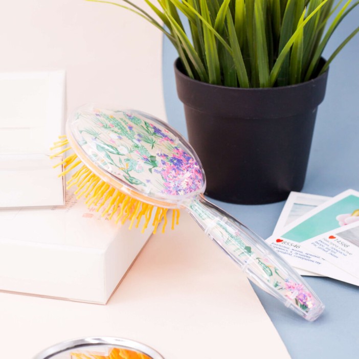 Расческа «Leaves», yellow 