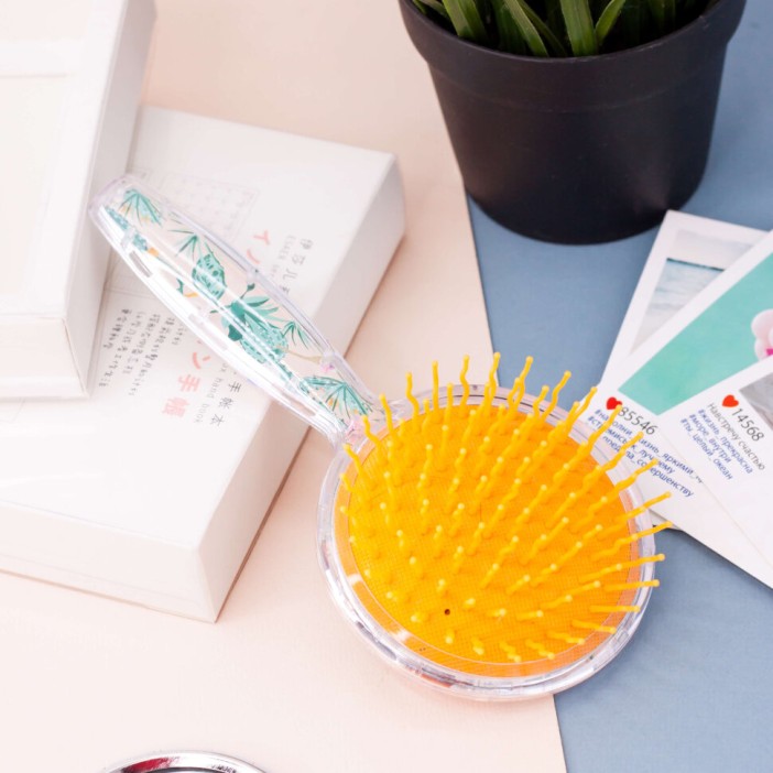 Расческа «Leaves», yellow 