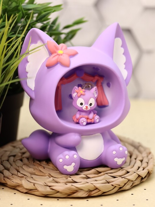 Ночник «Fox flower», purple (18 см), пластик 
