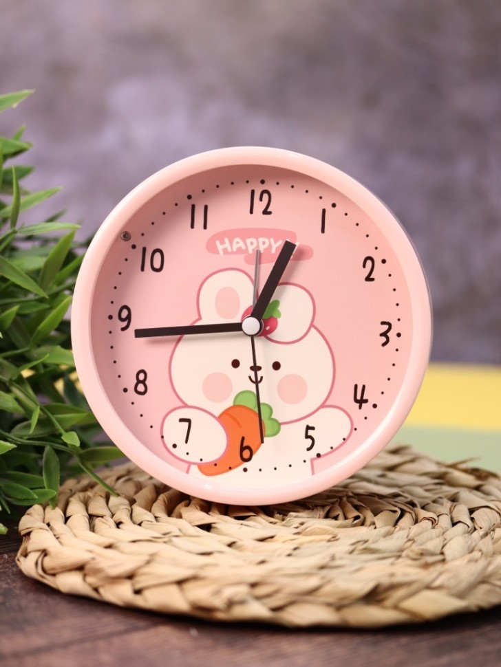 Часы-будильник «Playful bunny», pink