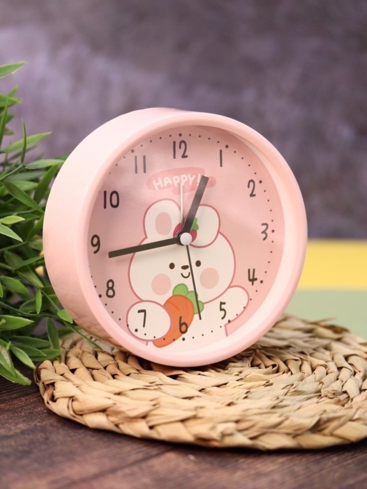Часы-будильник «Playful bunny», pink