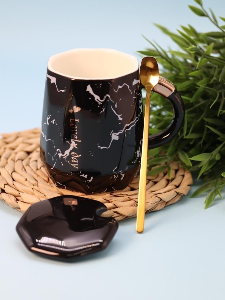 Кружка "Marmoreal" black (400 мл)