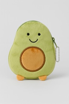 Кошелёк плюшевый "Avocado", green (13,5*11 см)