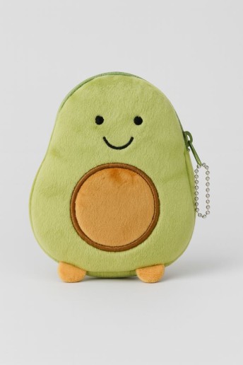 Кошелёк плюшевый "Avocado", green (13,5*11 см)