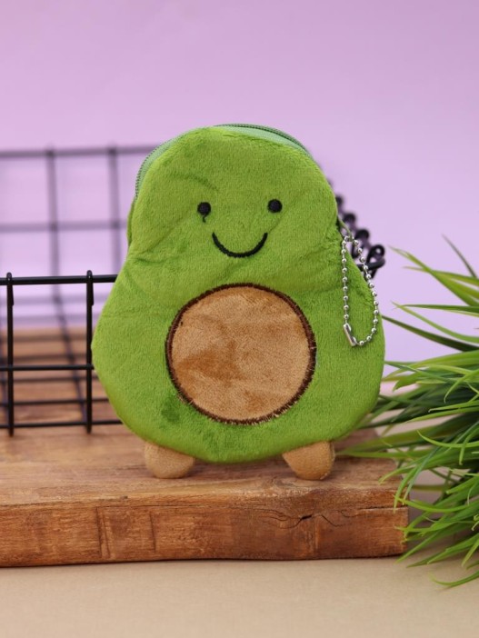 Кошелёк плюшевый &quot;Avocado&quot;, green (13,5*11 см) 