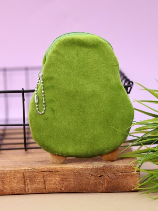 Кошелёк плюшевый &quot;Avocado&quot;, green (13,5*11 см) 