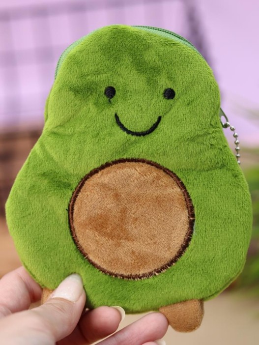 Кошелёк плюшевый &quot;Avocado&quot;, green (13,5*11 см) 