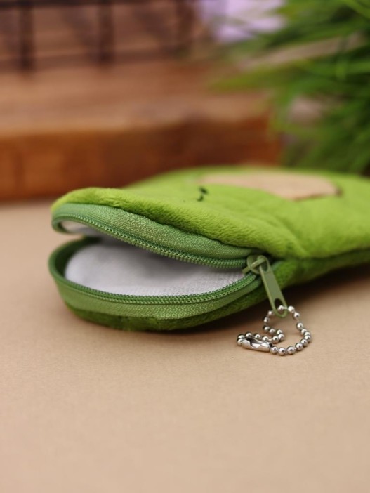 Кошелёк плюшевый &quot;Avocado&quot;, green (13,5*11 см) 