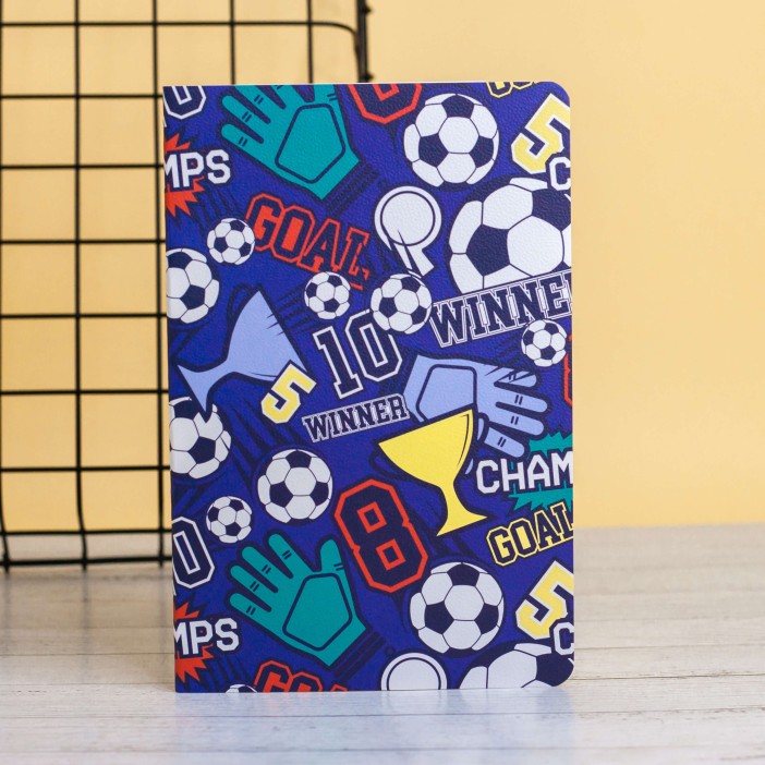 Тетрадь (A5) &quot;Football champion&quot;, dark blue (13.5*20.5) 