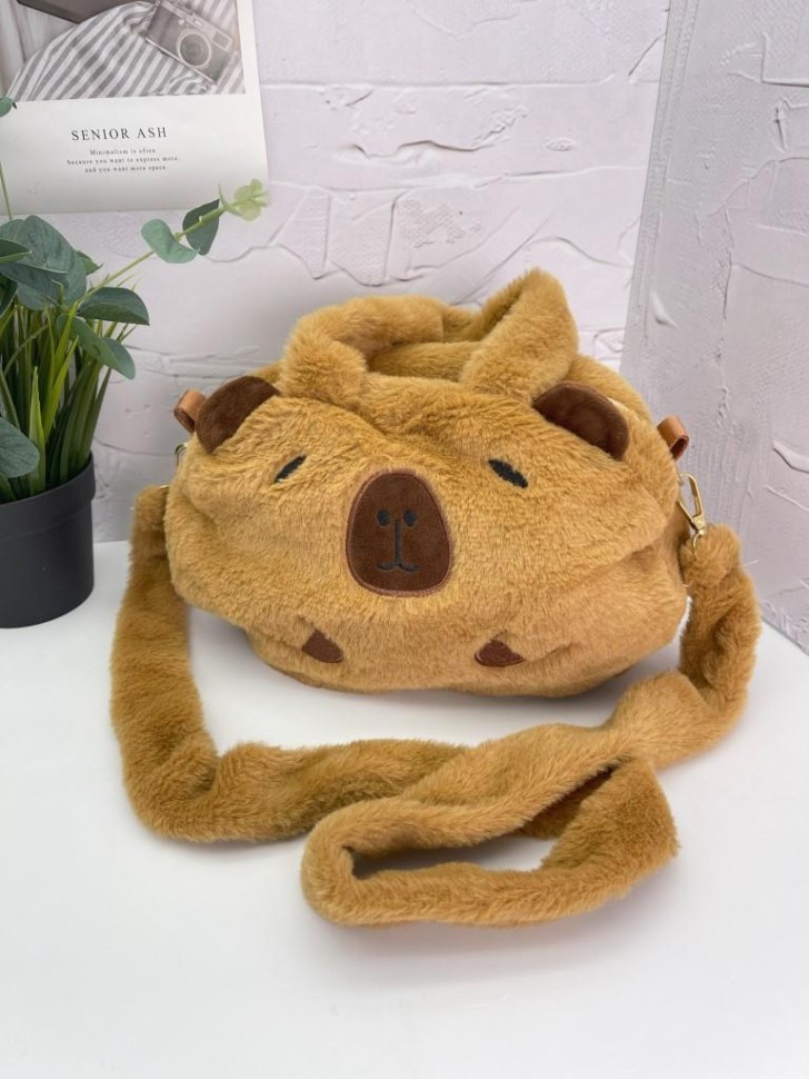 Плюшевая сумка "Круглая капибара", 31*25 см