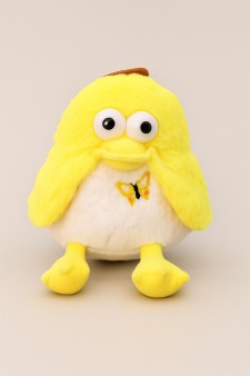Мягкая игрушка "Гусь с бананом", белая, 16 см