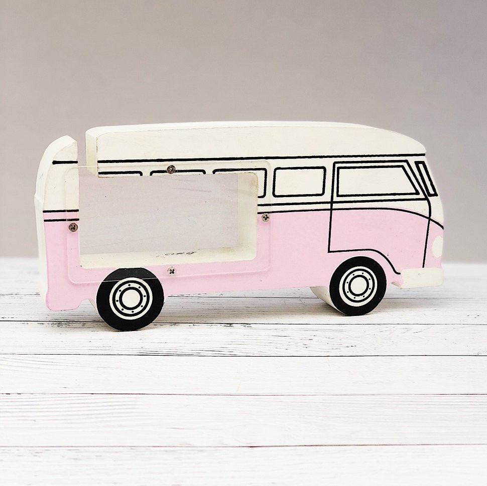 Копилка "Автобус", pink