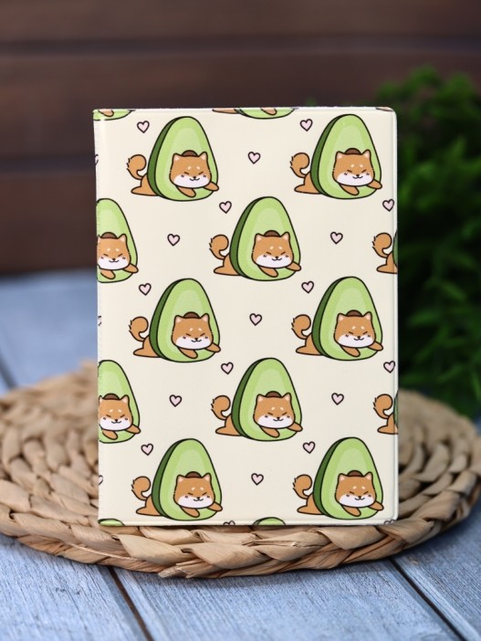 Обложка для паспорта Аниме «Many shiba inu avocado», плотность 600 мкм 