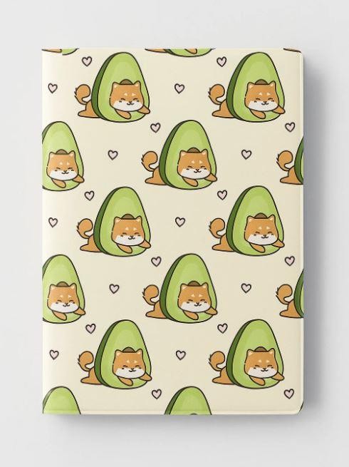 Обложка для паспорта Аниме «Many shiba inu avocado», плотность 600 мкм 