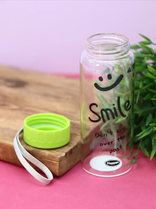 Спортивная бутылка «Smile!», green (440 мл) 