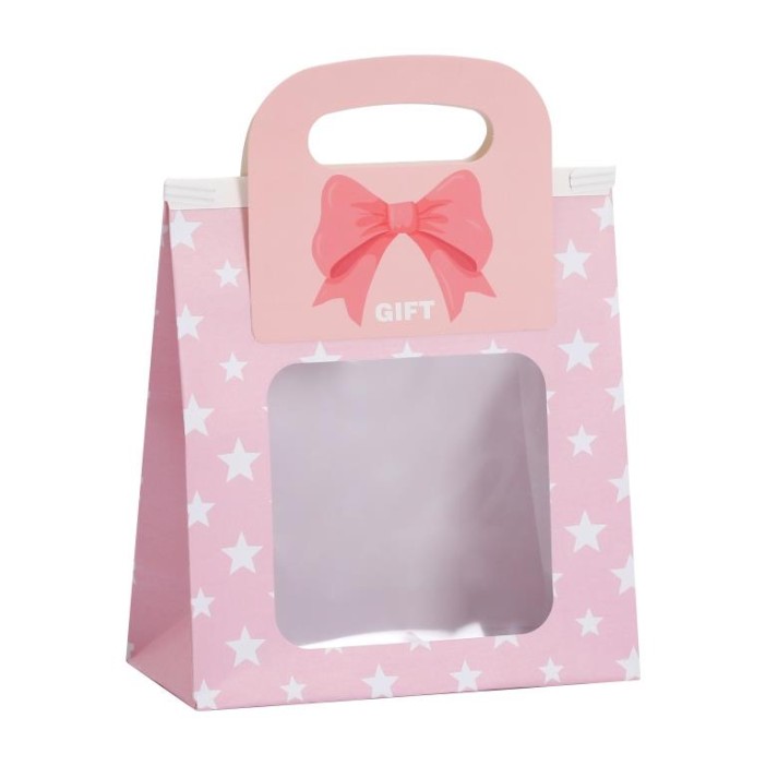 Пакет подарочный «Bag with a window», pink (17*18,5*8) 