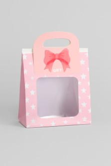 Пакет подарочный «Bag with a window», pink (17*18,5*8)