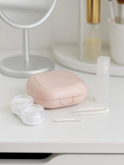 Контейнер для линз «Smooth», pink