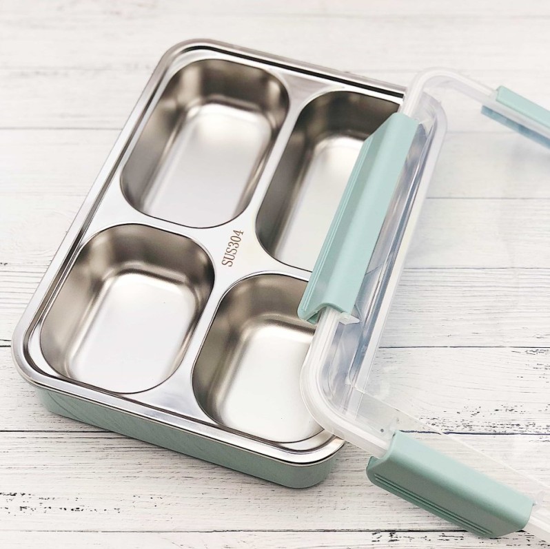 Ланчбокс &quot;Металлический 4 секции&quot;, blue 