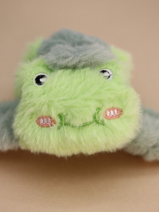 Заколка-краб "Лягушка", зеленая (14 см) 