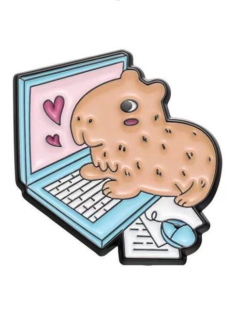 Значок металлический iLikeGift &quot;Capybara laptop&quot; 