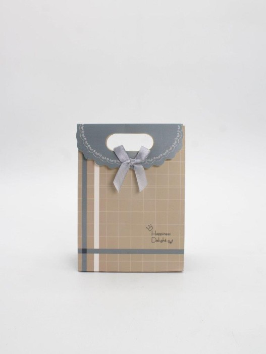 Пакет подарочный (XS) &quot;Simple plaid&quot;, green (12x6x16) 