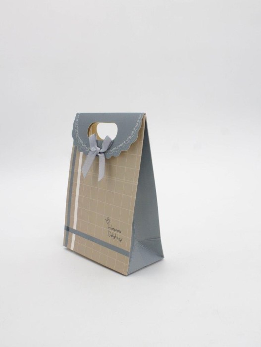 Пакет подарочный (XS) &quot;Simple plaid&quot;, green (12x6x16) 