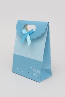 Пакет подарочный (XS) "Small dots", blue (12x6x16)