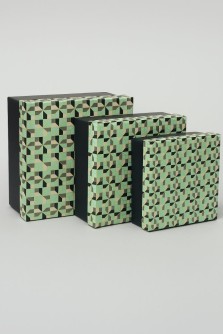 Набор подарочных коробок 3 в 1 «Patterns 2», 15*15*6.5-17*17*8-19*19*9.5