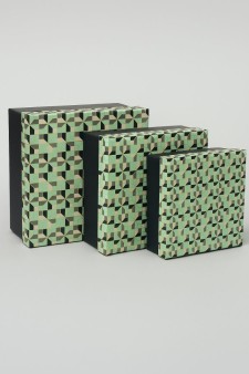 Набор подарочных коробок 3 в 1 «Patterns 2», 15*15*6.5-17*17*8-19*19*9.5