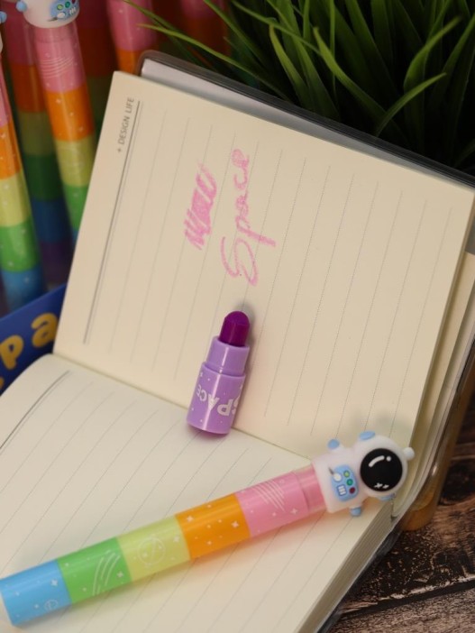 Разноцветные мелки &quot;Happy astronaut&quot;, 6 в 1, rainbow 