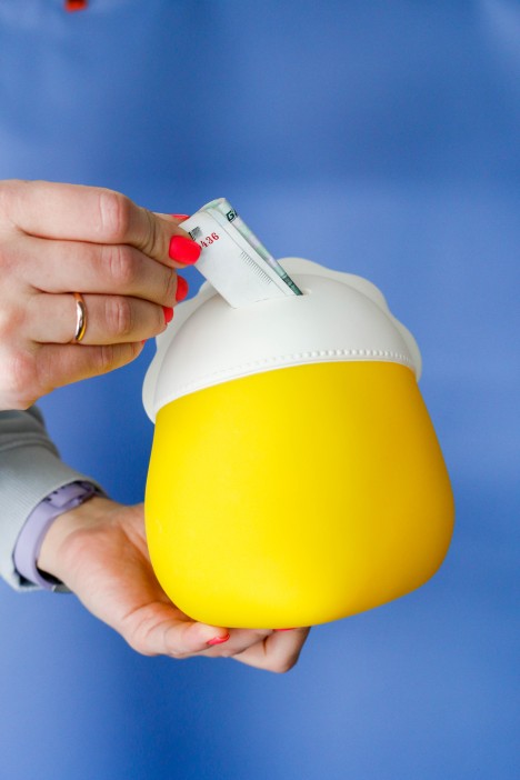 Копилка «Bonnet duck», yellow, (14 см), пластик 