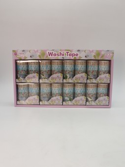 Набор декоративного скотча 10 шт. "Flower power", blue, шоу-бокс 8 шт.