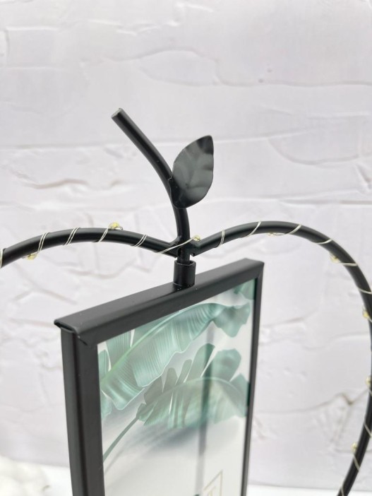 Фоторамка со светодиодами «Apple», black, металл (10*15 см) 