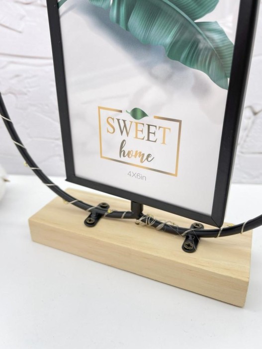 Фоторамка со светодиодами «Apple», black, металл (10*15 см) 