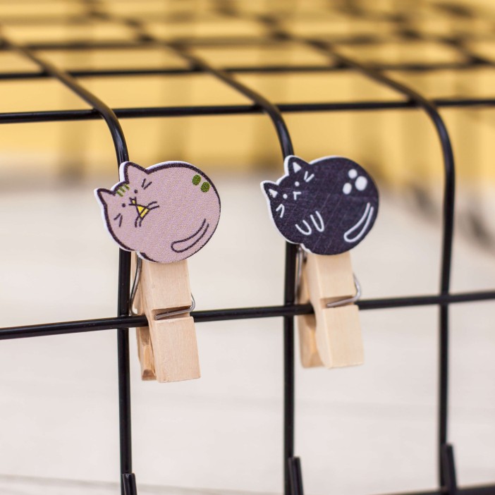 Прищепки "Happy cats", mix color 