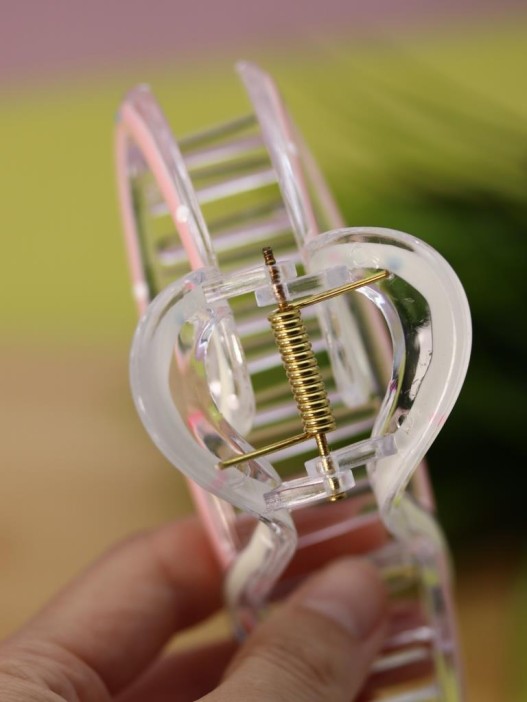 Заколка-краб для волос GIRLY "Изящное сердце", микс 