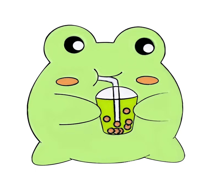 Значок металлический iLikeGift "Tropical Frog" 