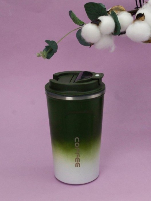 Термокружка с датчиком температуры &quot;Сoffee gradient&quot;, green (510 ml) 