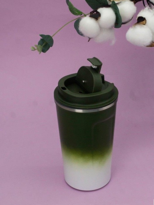 Термокружка с датчиком температуры &quot;Сoffee gradient&quot;, green (510 ml) 