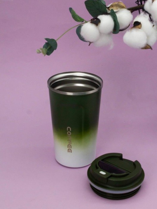 Термокружка с датчиком температуры &quot;Сoffee gradient&quot;, green (510 ml) 