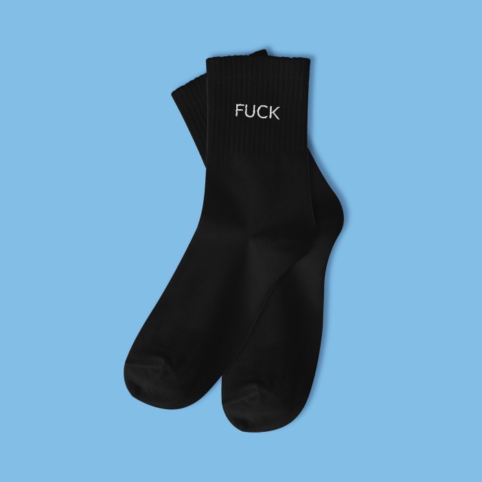 Носки мужские «Fuck», чёрный, р. 40-45 