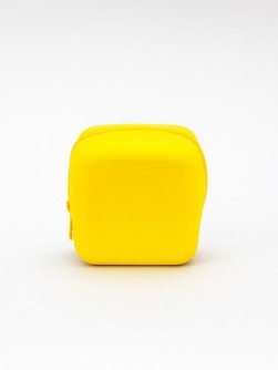 Кошелек силиконовый желтый 6*6 см