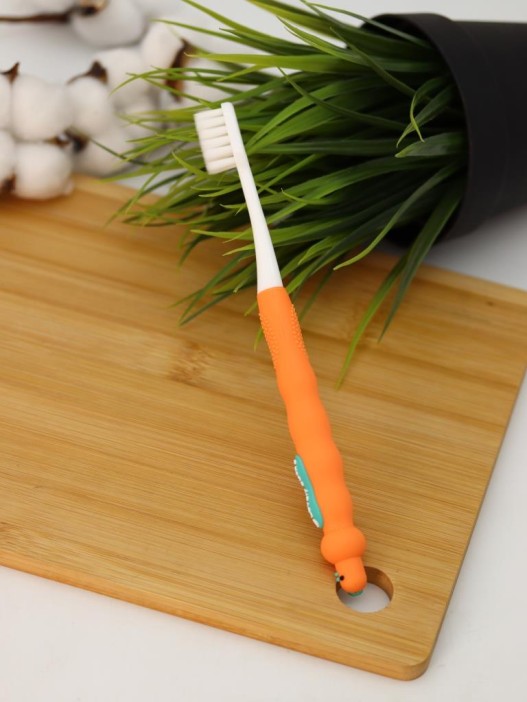 Зубная щётка для взрослых iLikeGift &quot;Birdie bite&quot;, orange (19 см) 